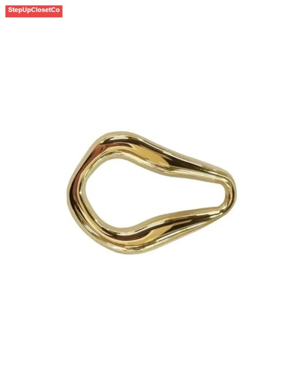 Geometric Teardrop Brooch Pin Stainless Steel Gold/Silver Plated Lapel Pin for